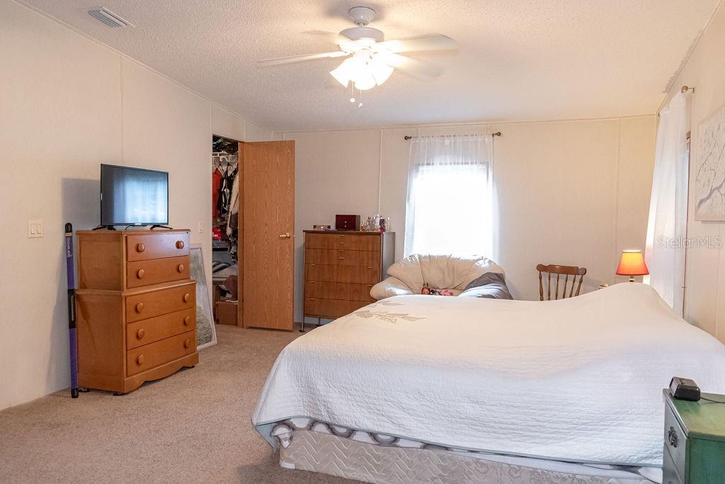 Master bedroom fits king bed with plenty of space