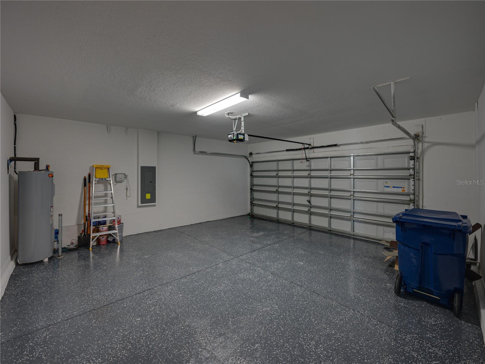 Oversized 2 Car Garage New Epoxy Flooring