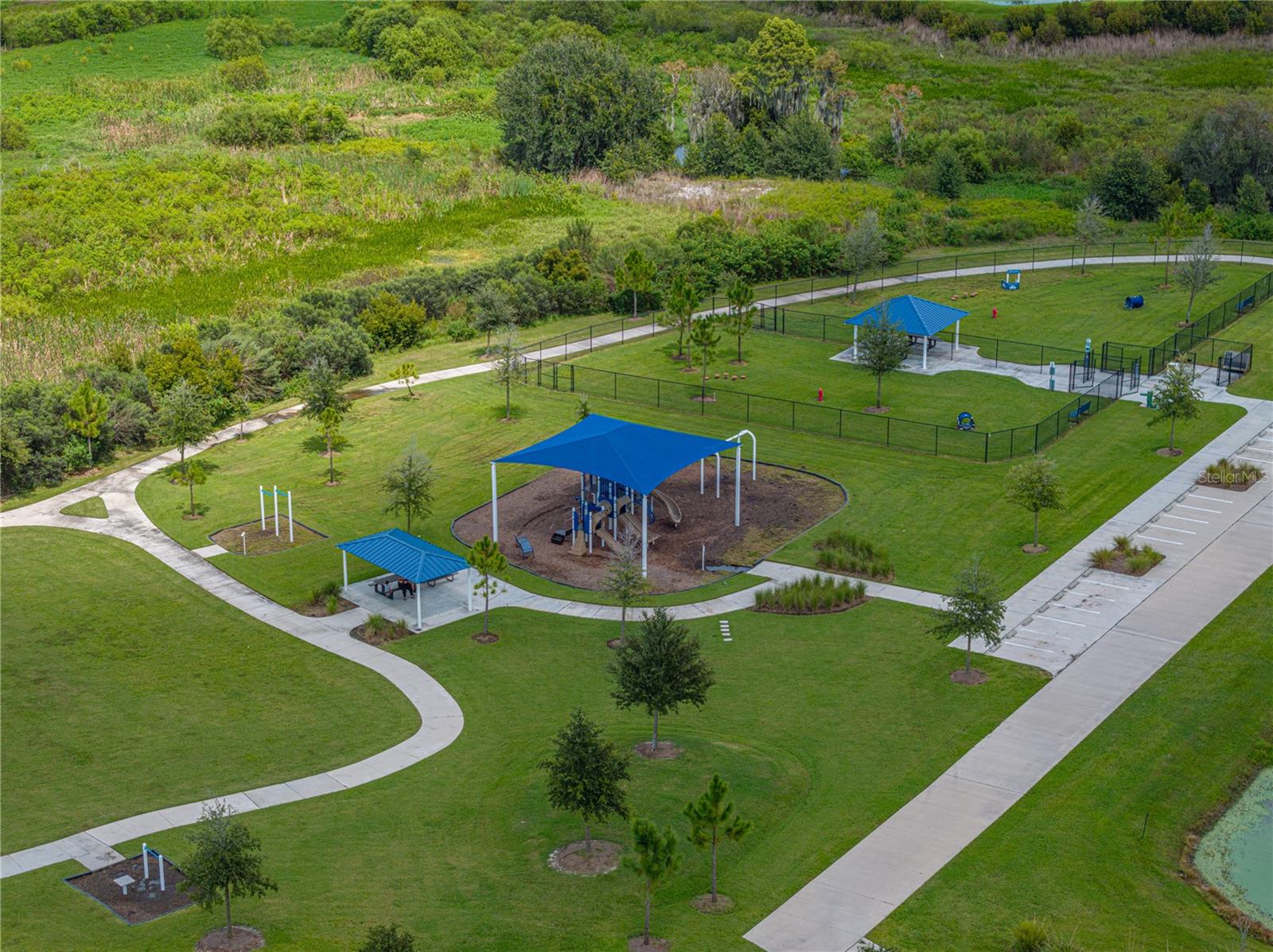 Playground just around the corner and Dog Park