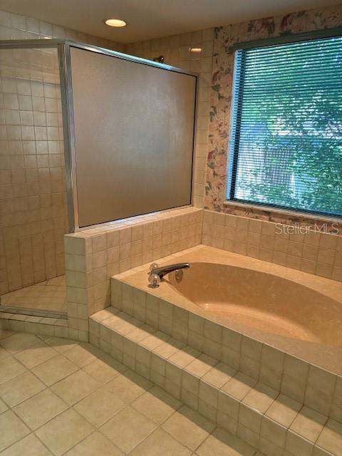 principal bath - separate garden tub & shower