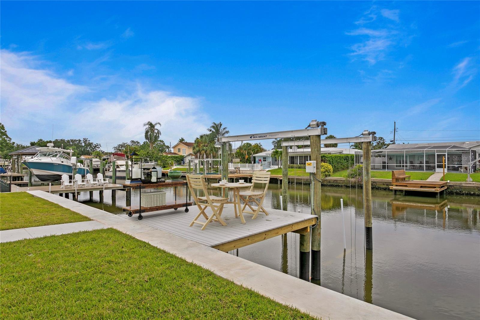 Virtually staged boat dock