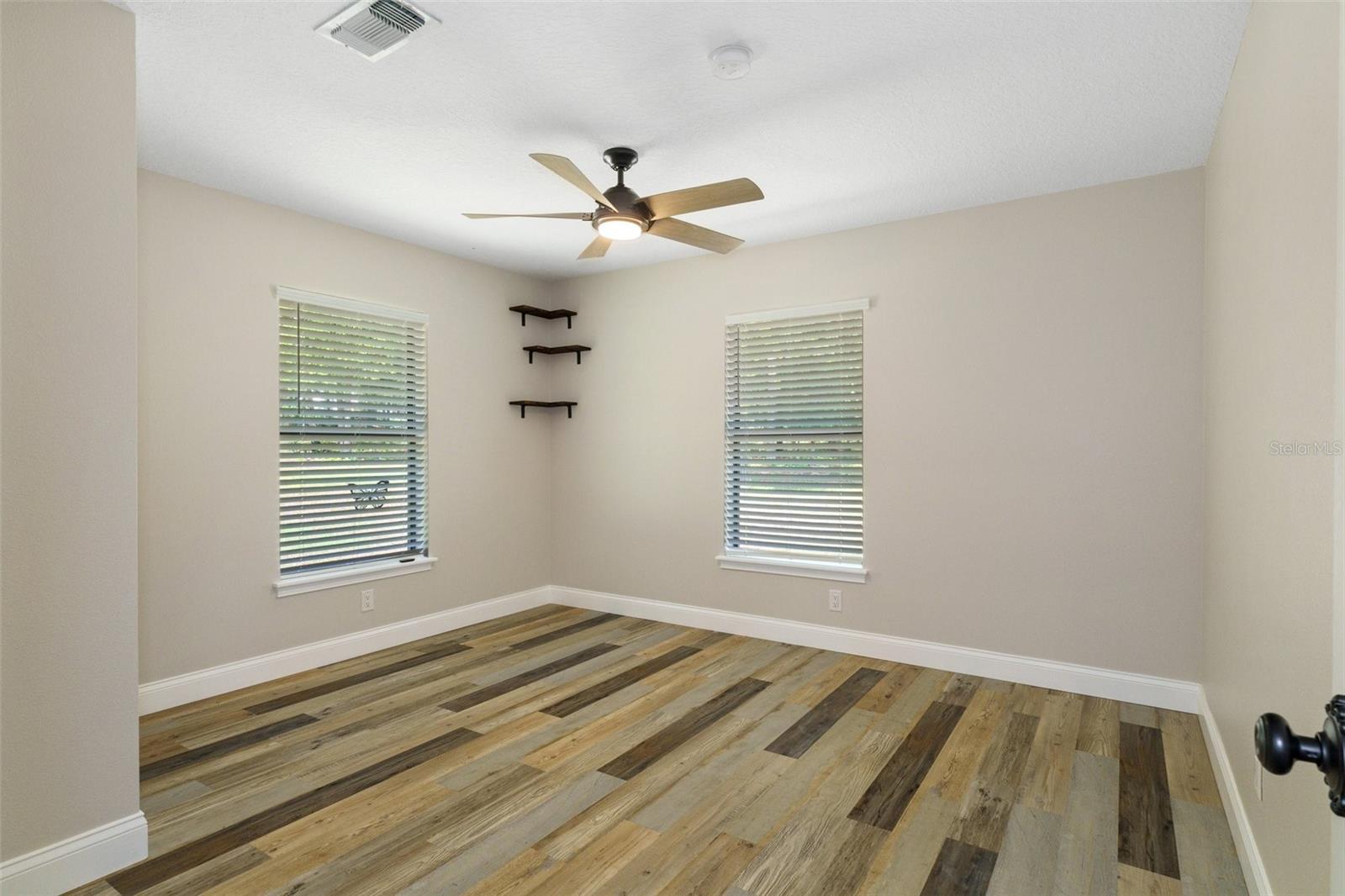 Every bedroom has a fan/light and smoke detector.