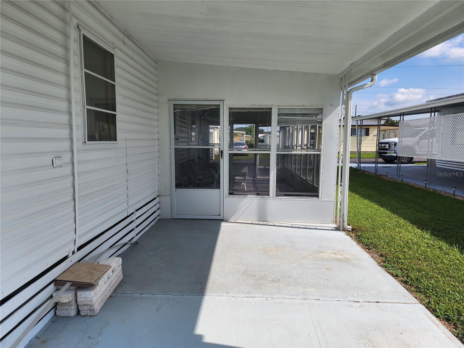 Covered back porch.