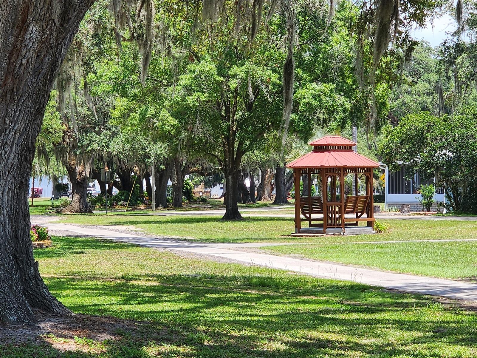 Memorial walkway & gazebo.