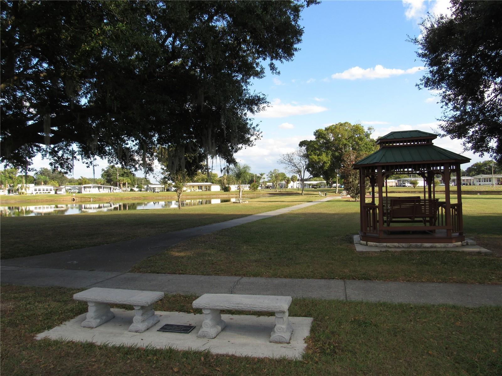 Memorial walkway & gazebo.