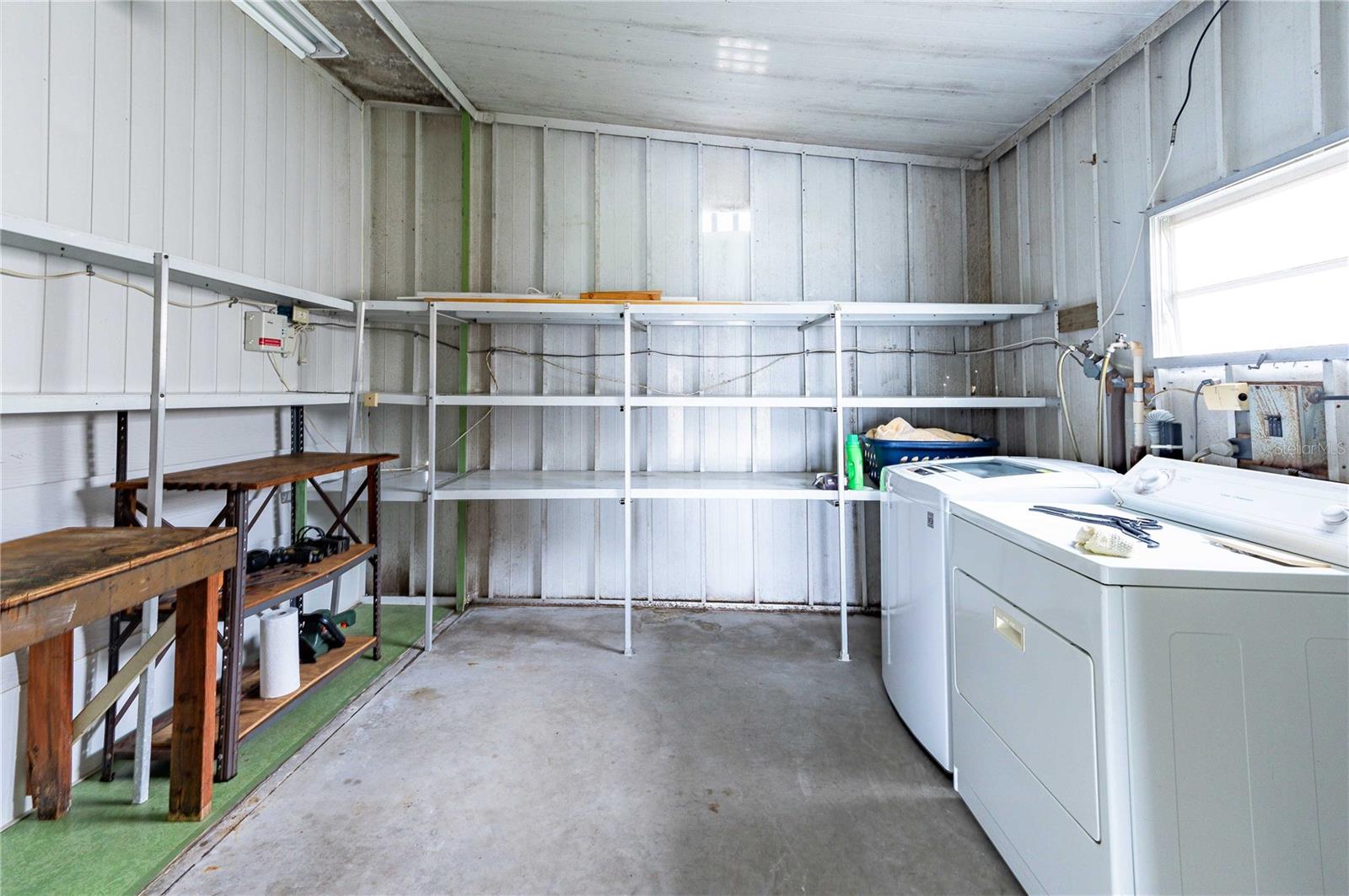 Utility area off the garage.