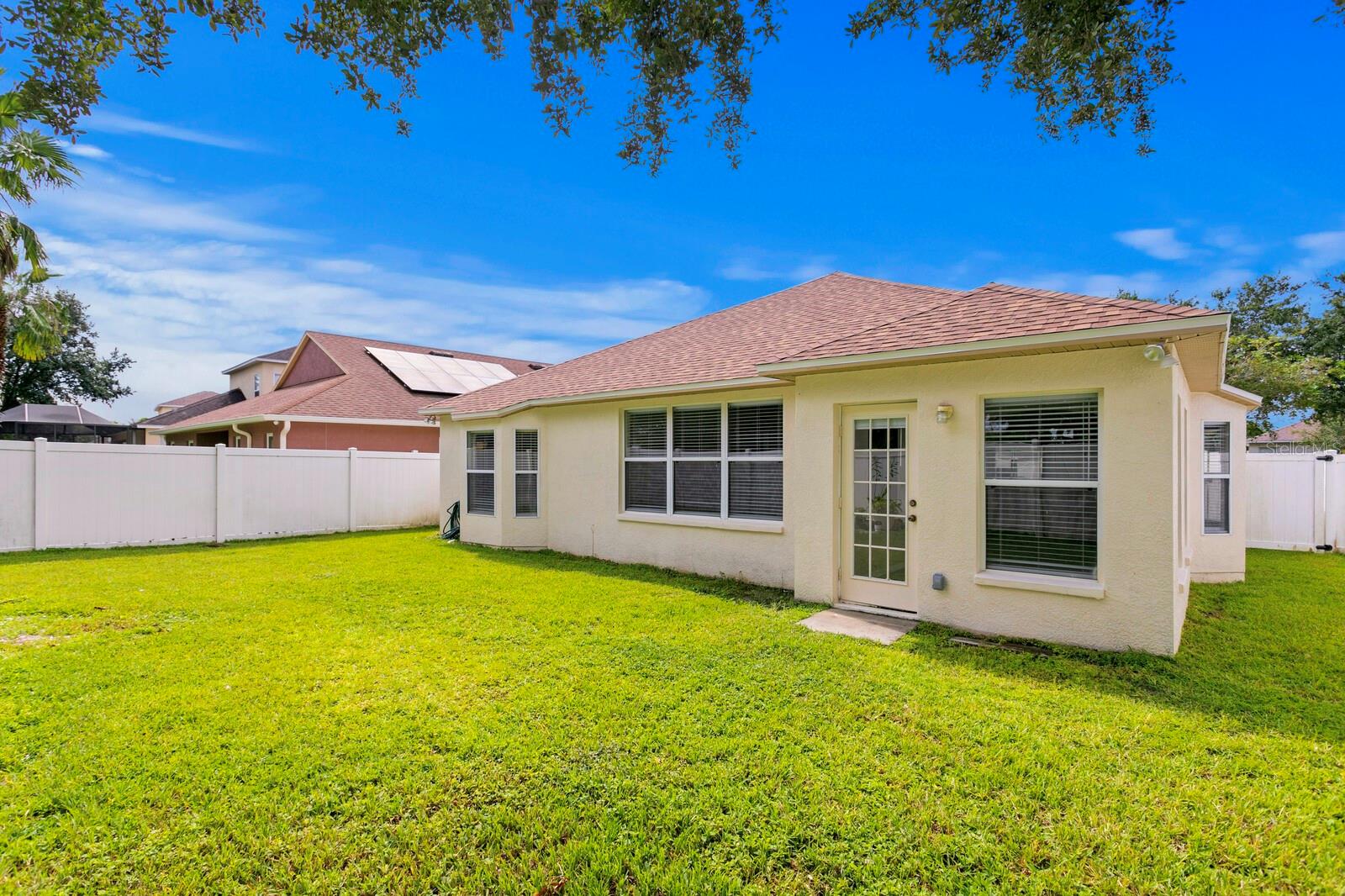 Large fenced yard