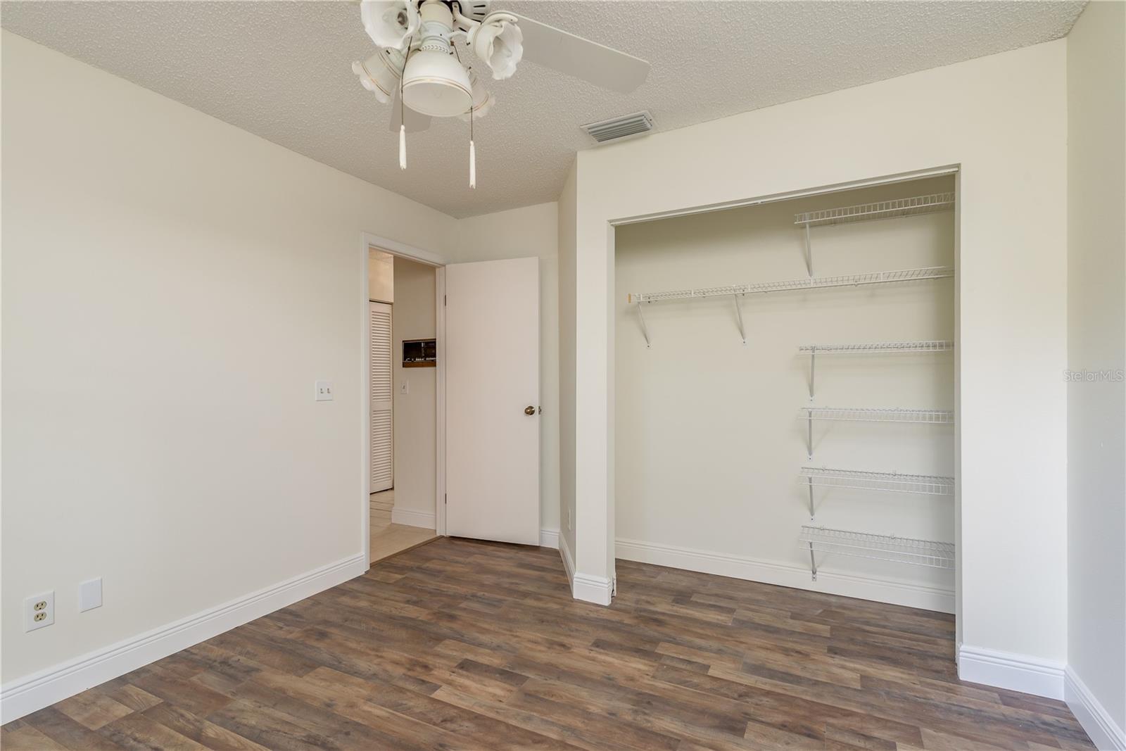 Bedroom 3 with wall closet (doors provided)