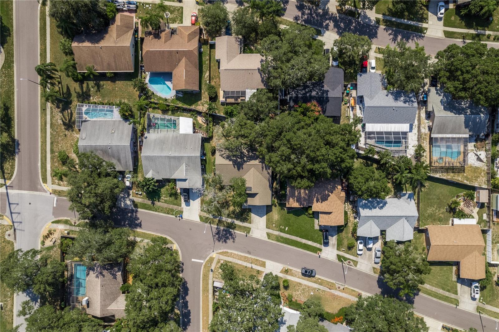 Aerial view of roof