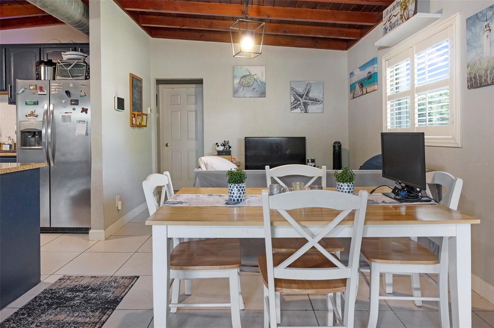 Dining Room Adjacent to Living Room