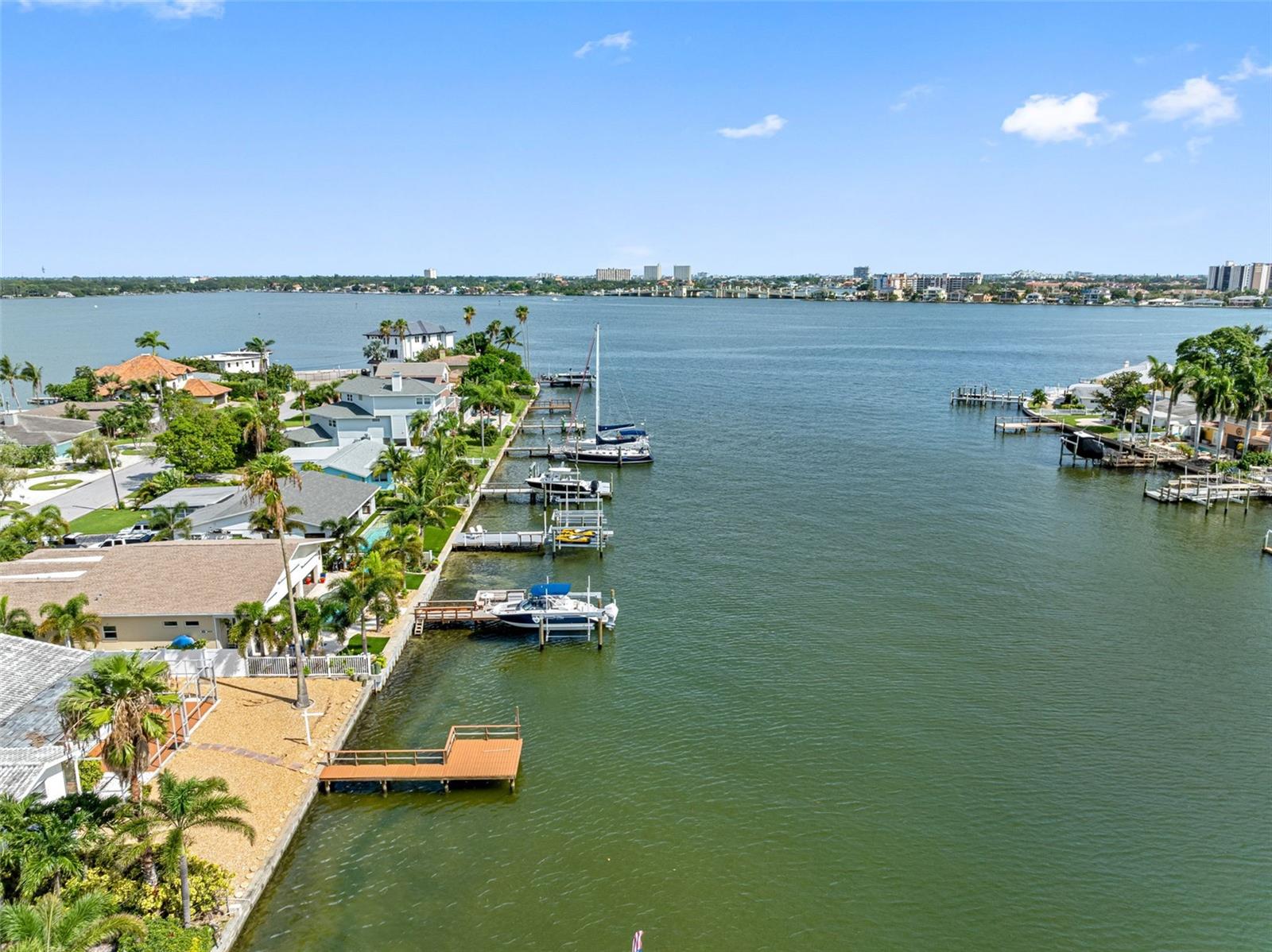 Deep sailboat water with immediate access to the Intracoastal Waterway.