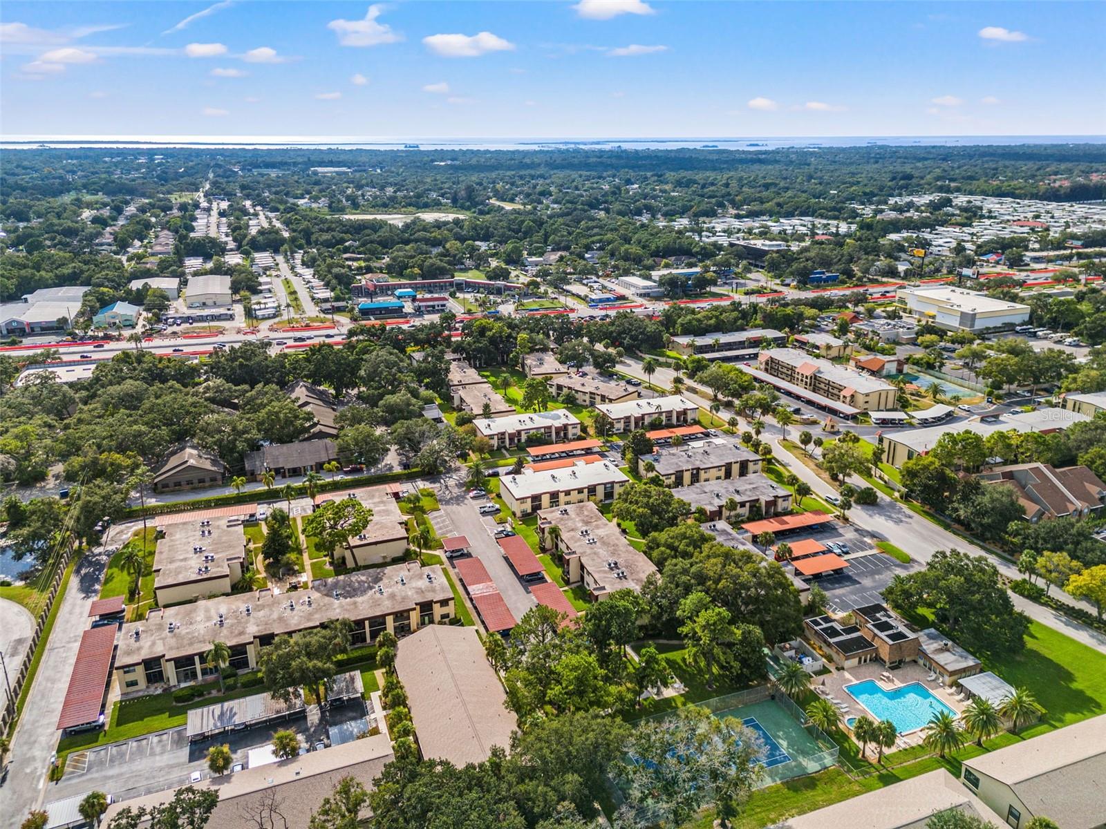 Aerial view of community