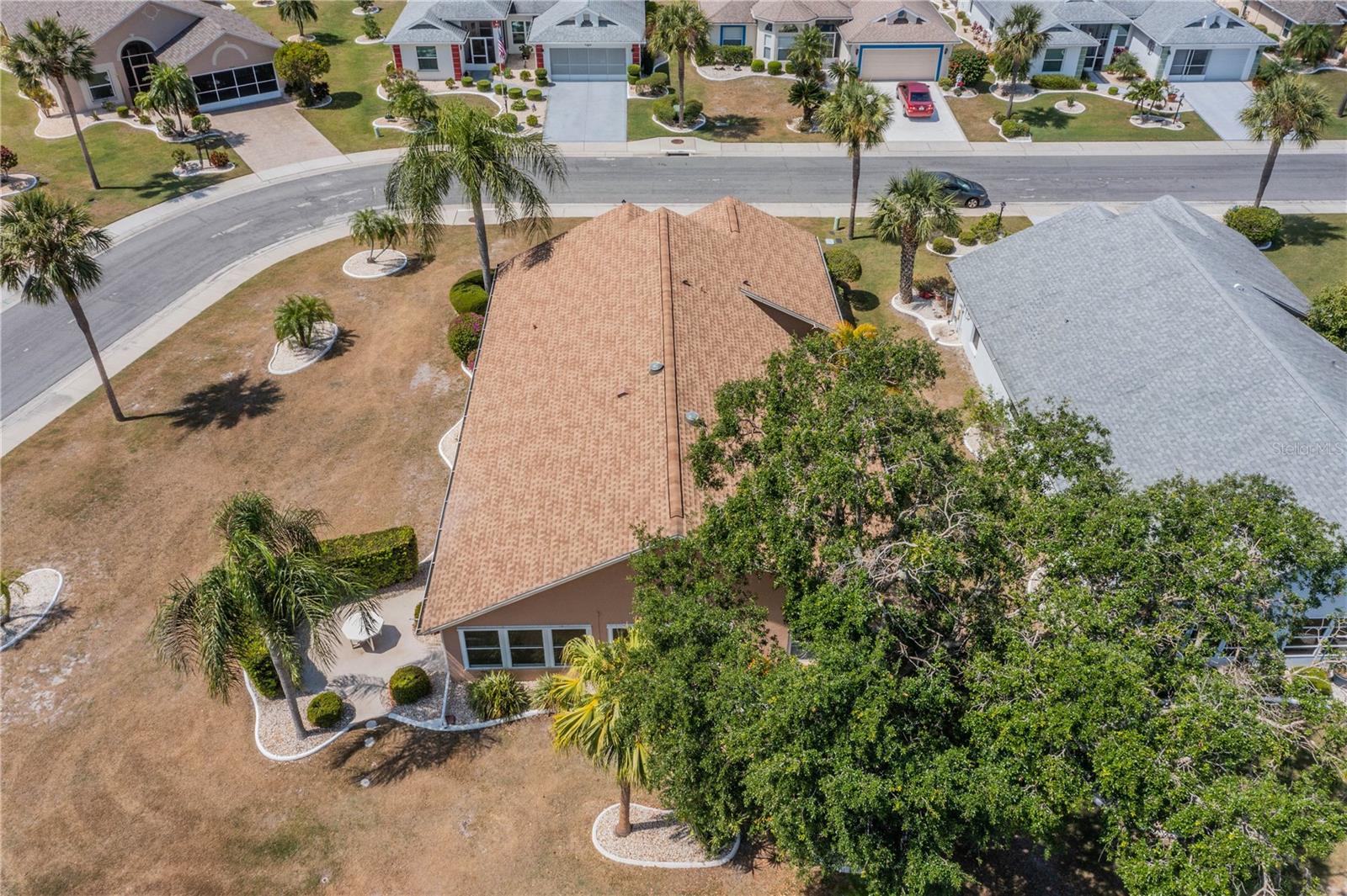 Ariel view corner lot