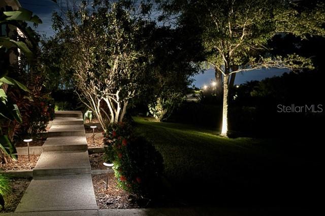 Landscape lighting front entrance