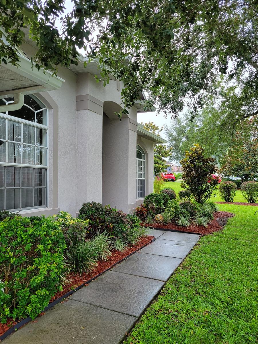 Sidewalk View to Right Front & Right Side Yard Areas