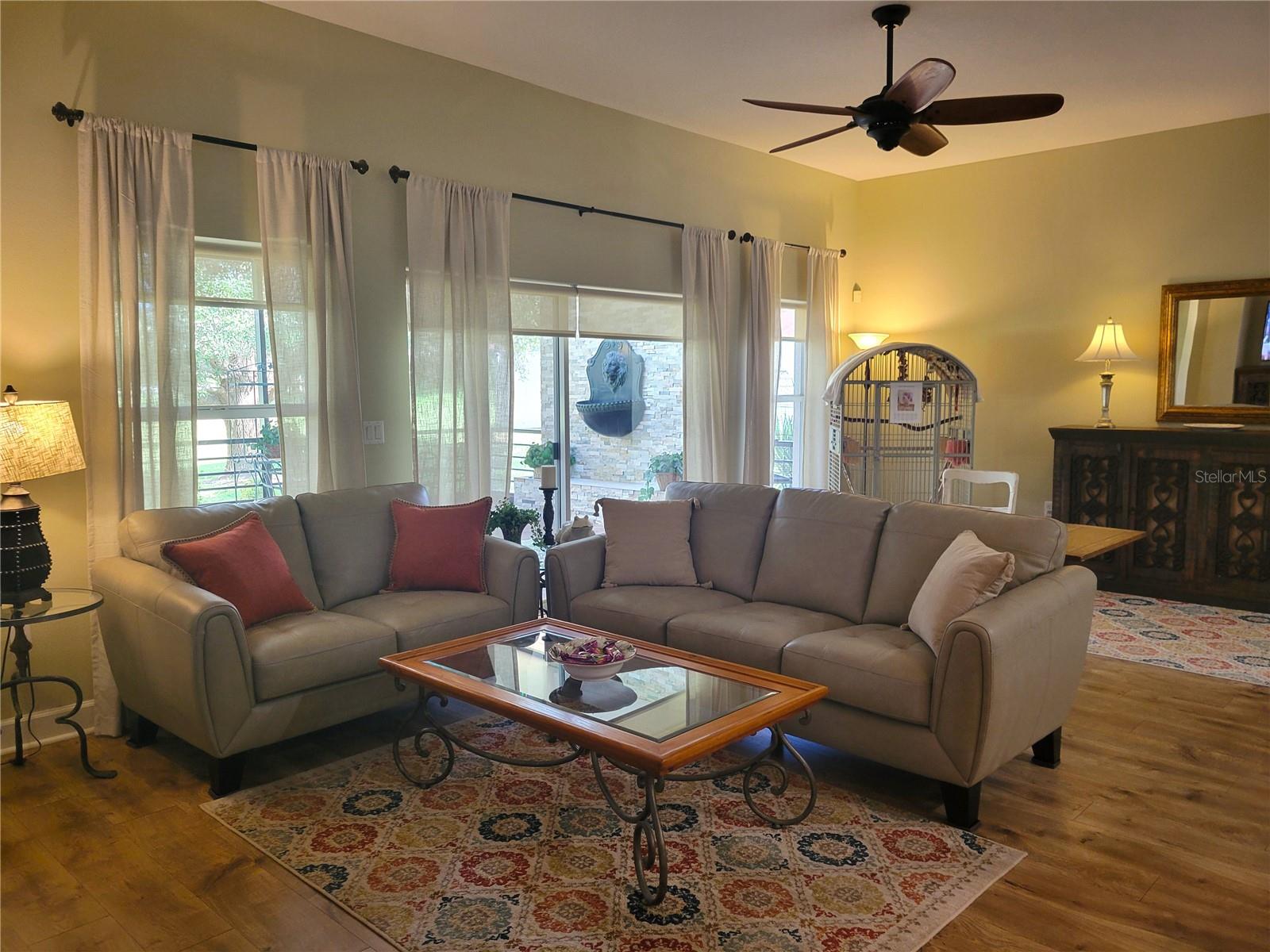 View through Great Room toward Screen Room