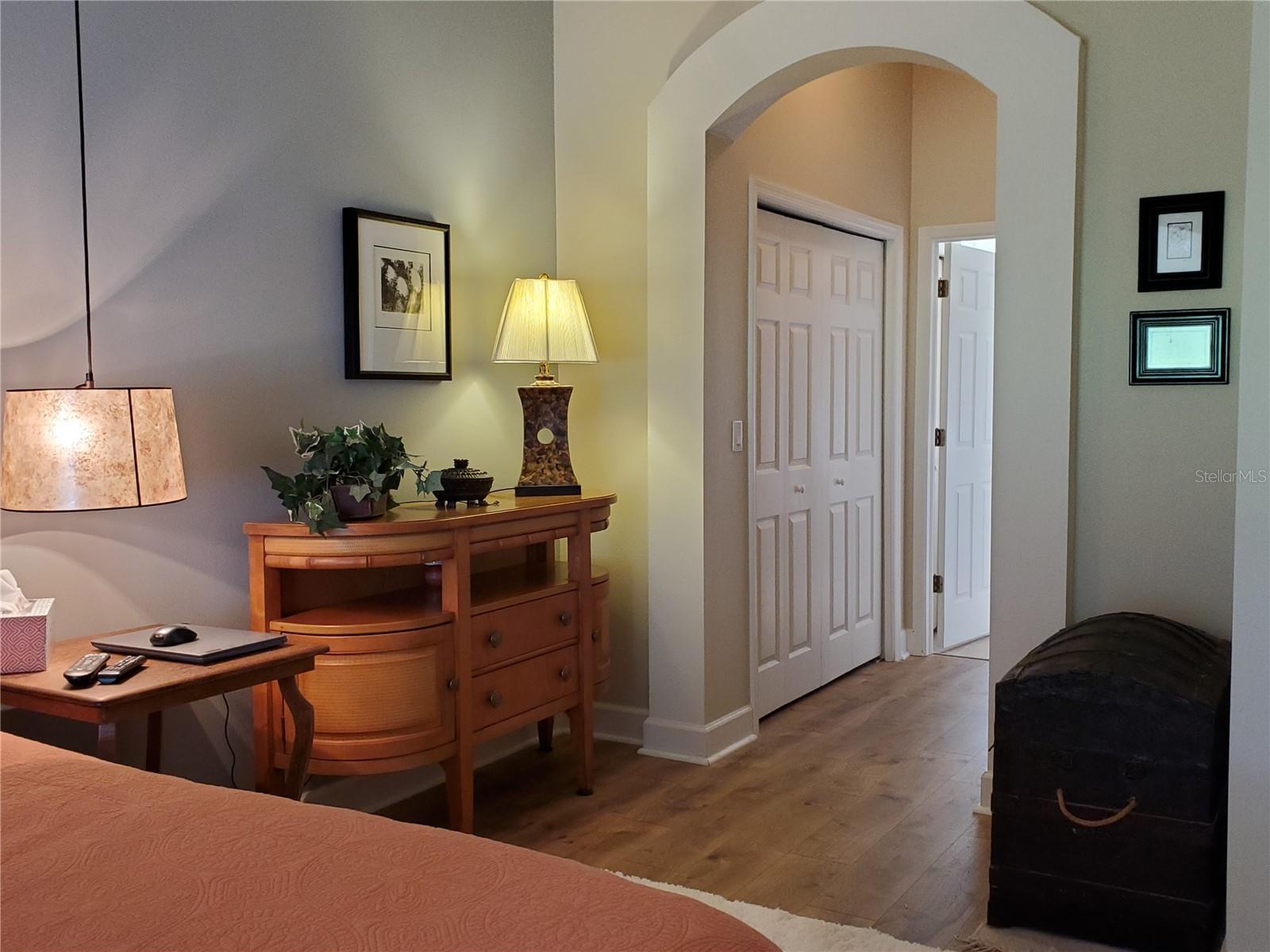 Master Bedroom, View 3, Looking toward Closet Alcove Leading to Master Bath