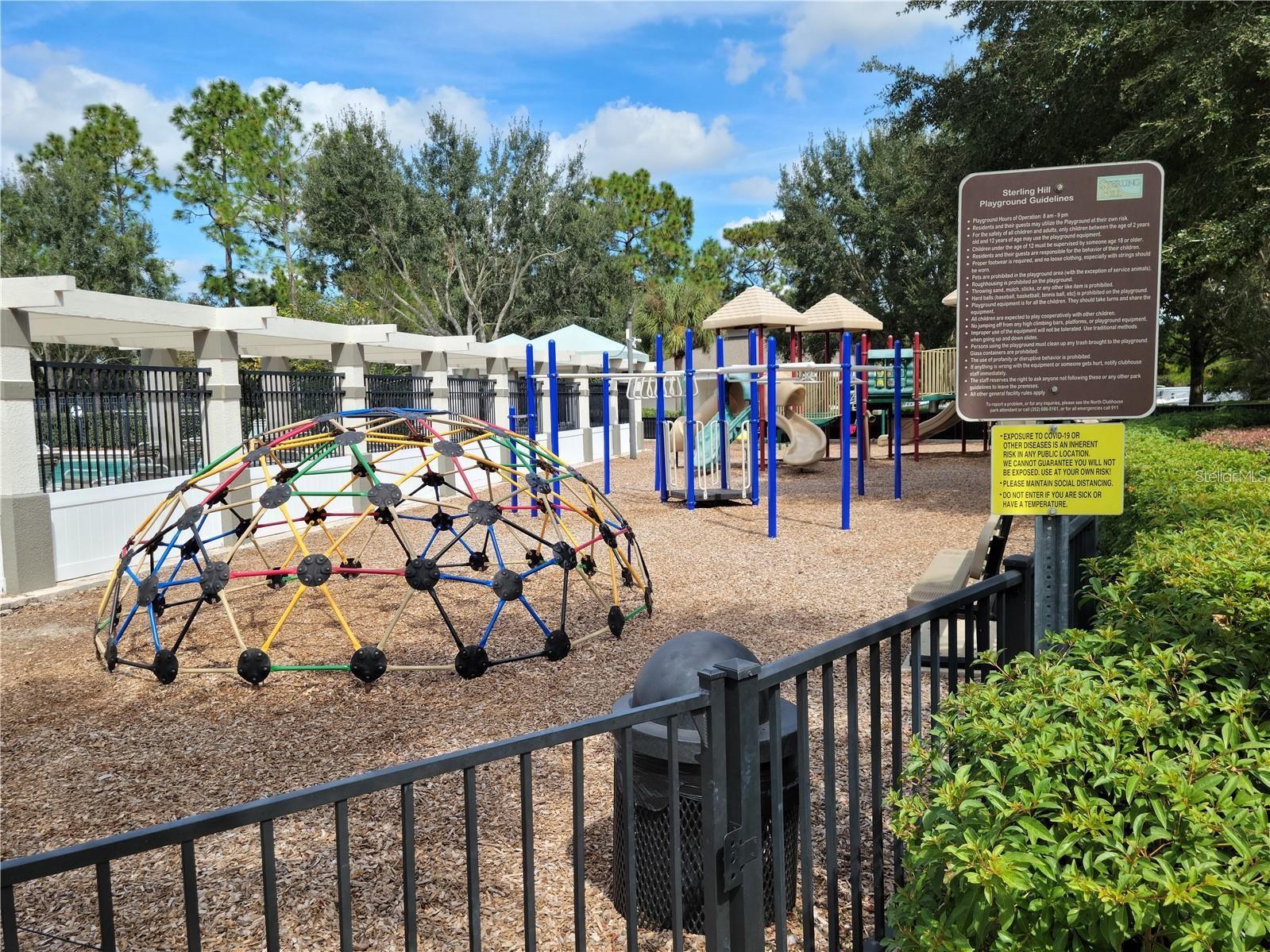 Fenced Play Area & Adjacent Covered Seating