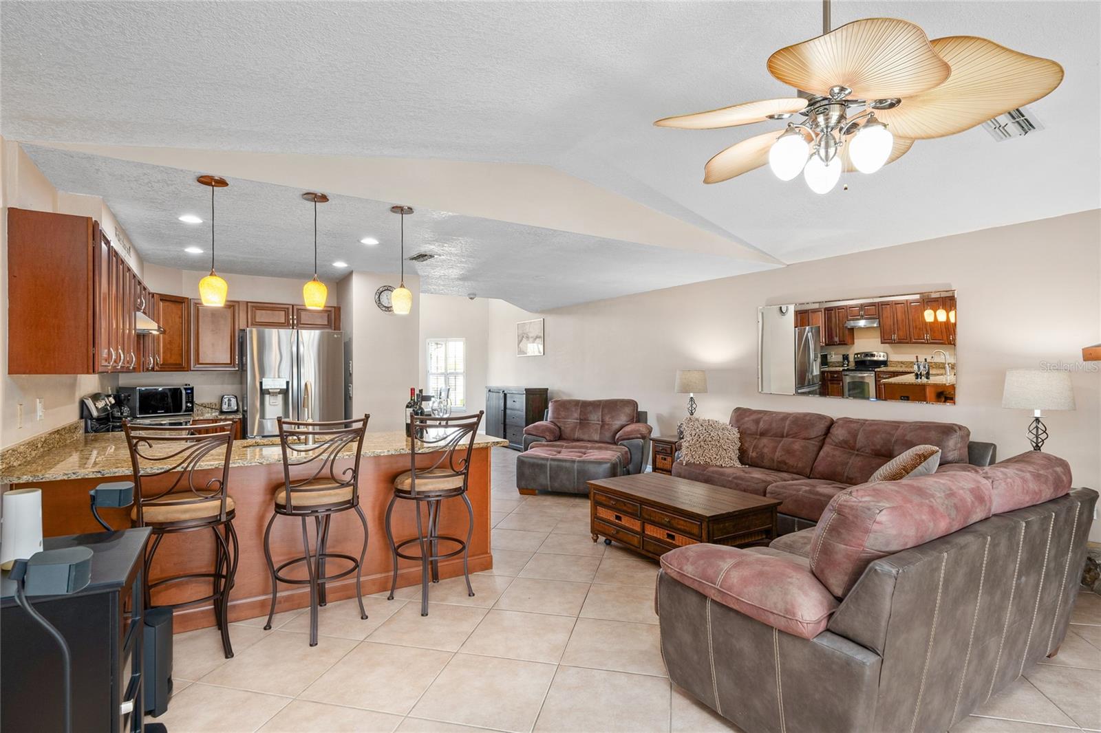 Lots of natural light in the main living space of this home