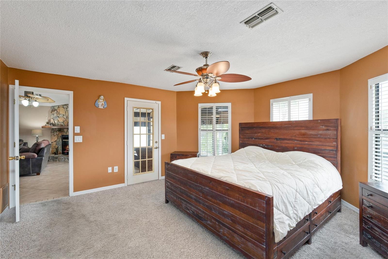 The split floorplan makes this Master Suite private