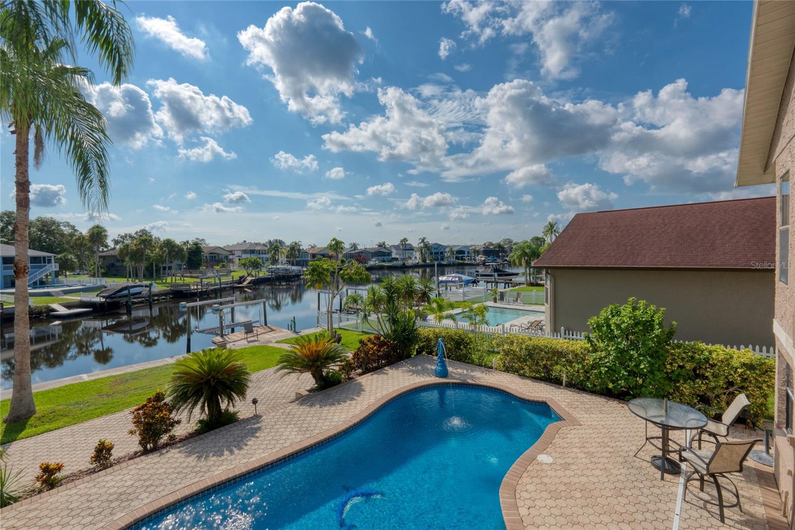 View from the stairs as you head down to take a dip in the pool