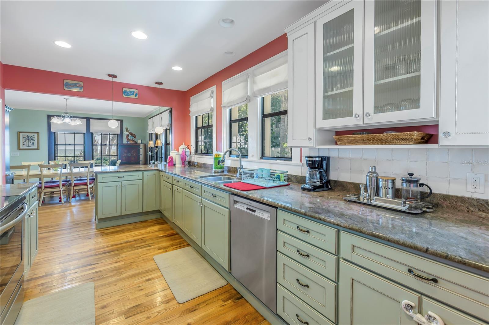 Main house kitchen breakfast bar