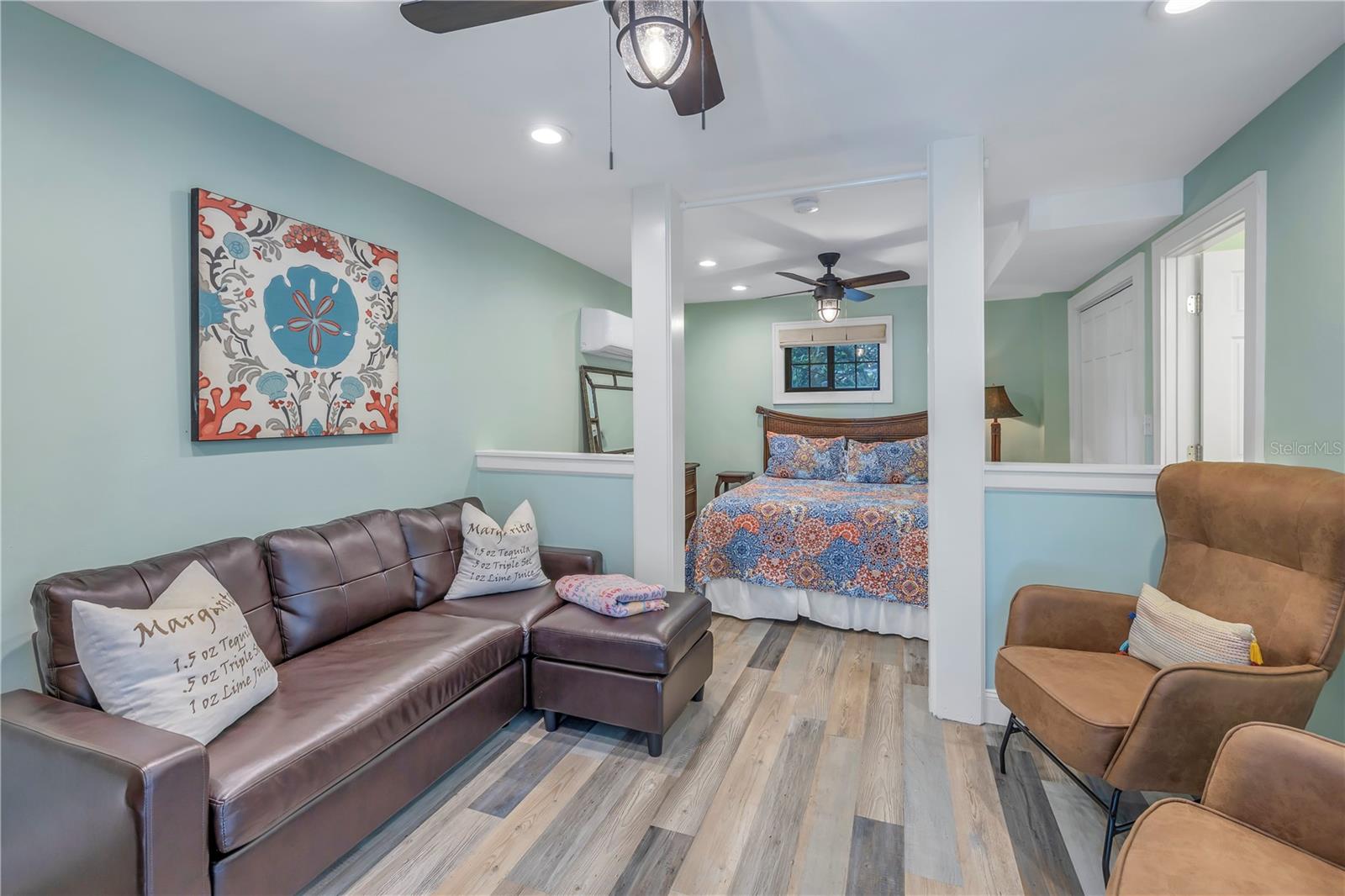 Downstairs duplex living area