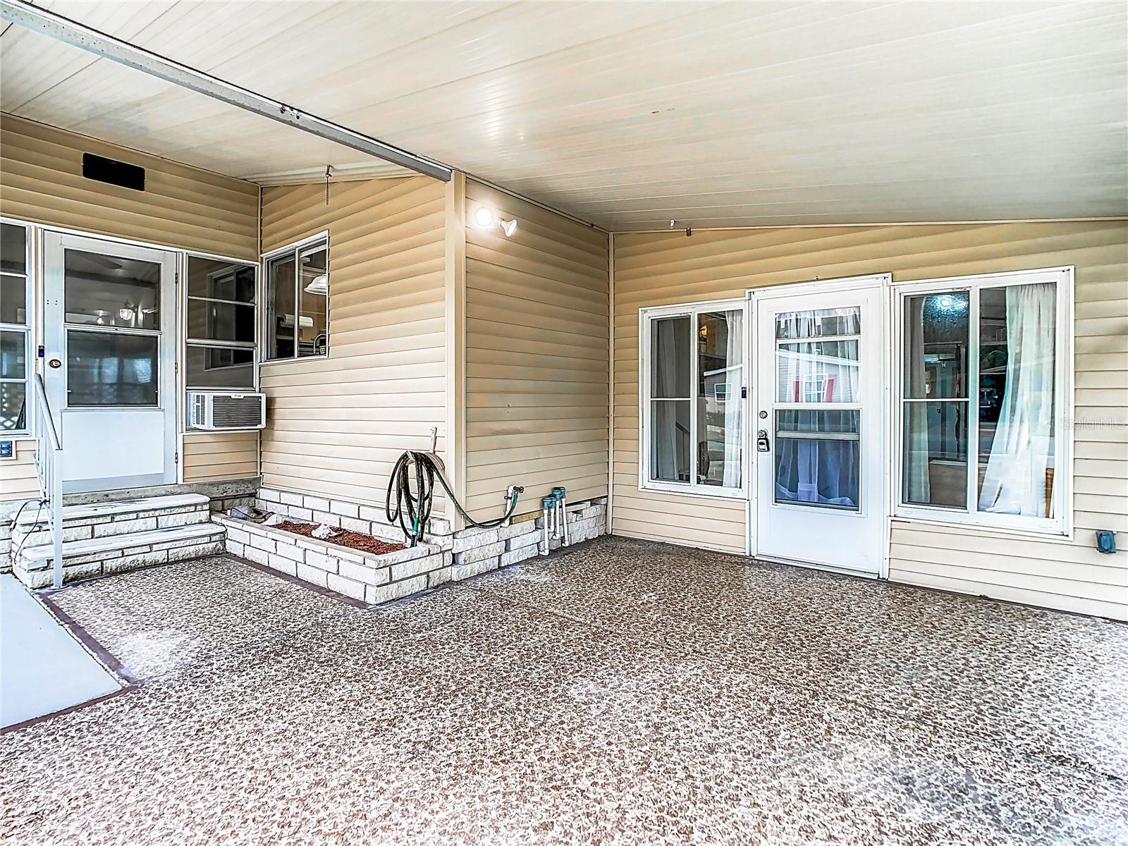 Covered carport parking.