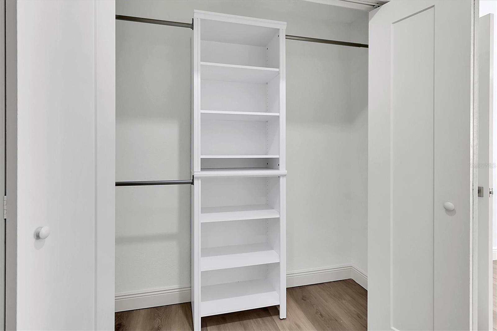 Master bedroom walk in closet