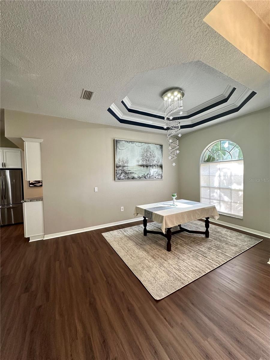 Formal dining area or pool table?