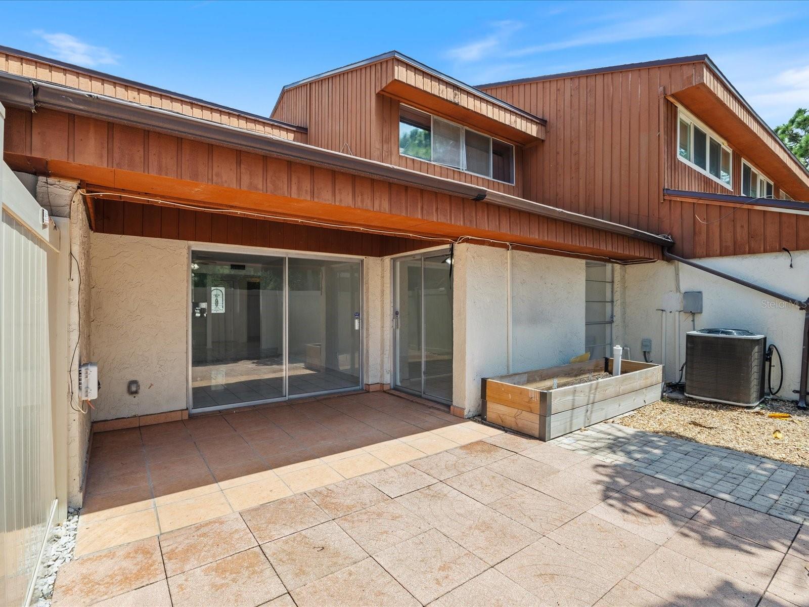 Fully fenced back outdoor living space