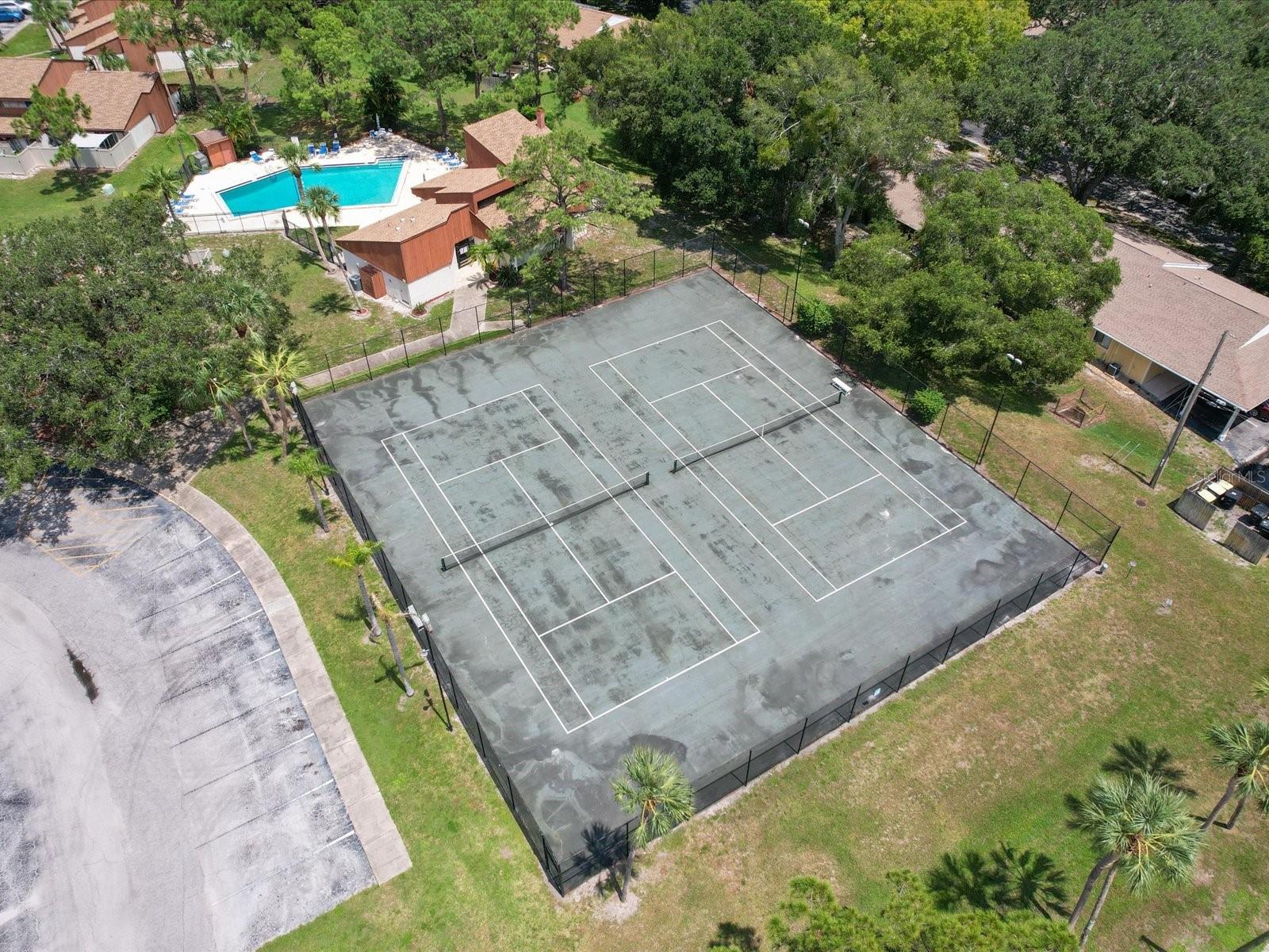 Community tennis courts