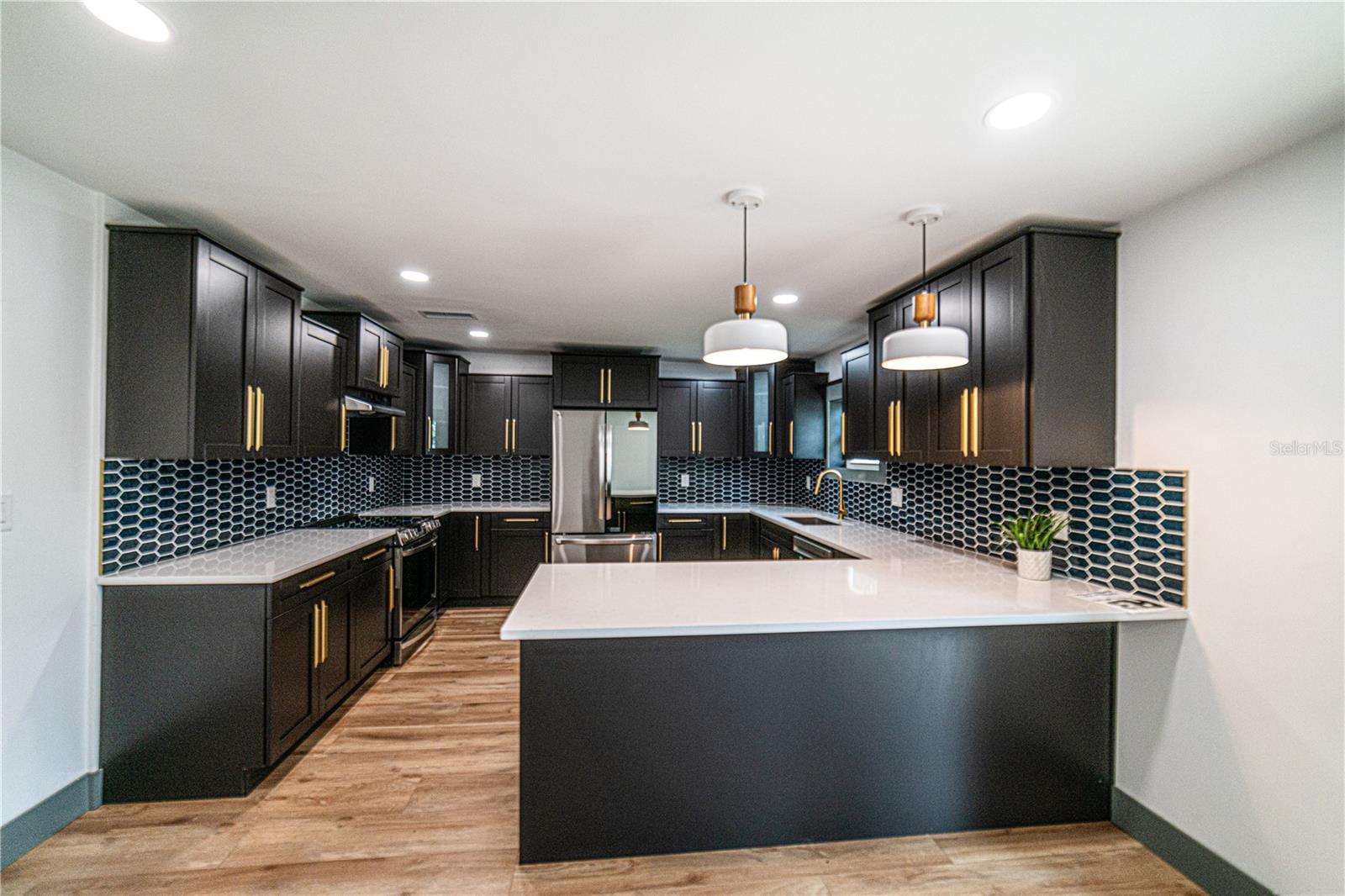 Custom Kitchen with Eating in dining