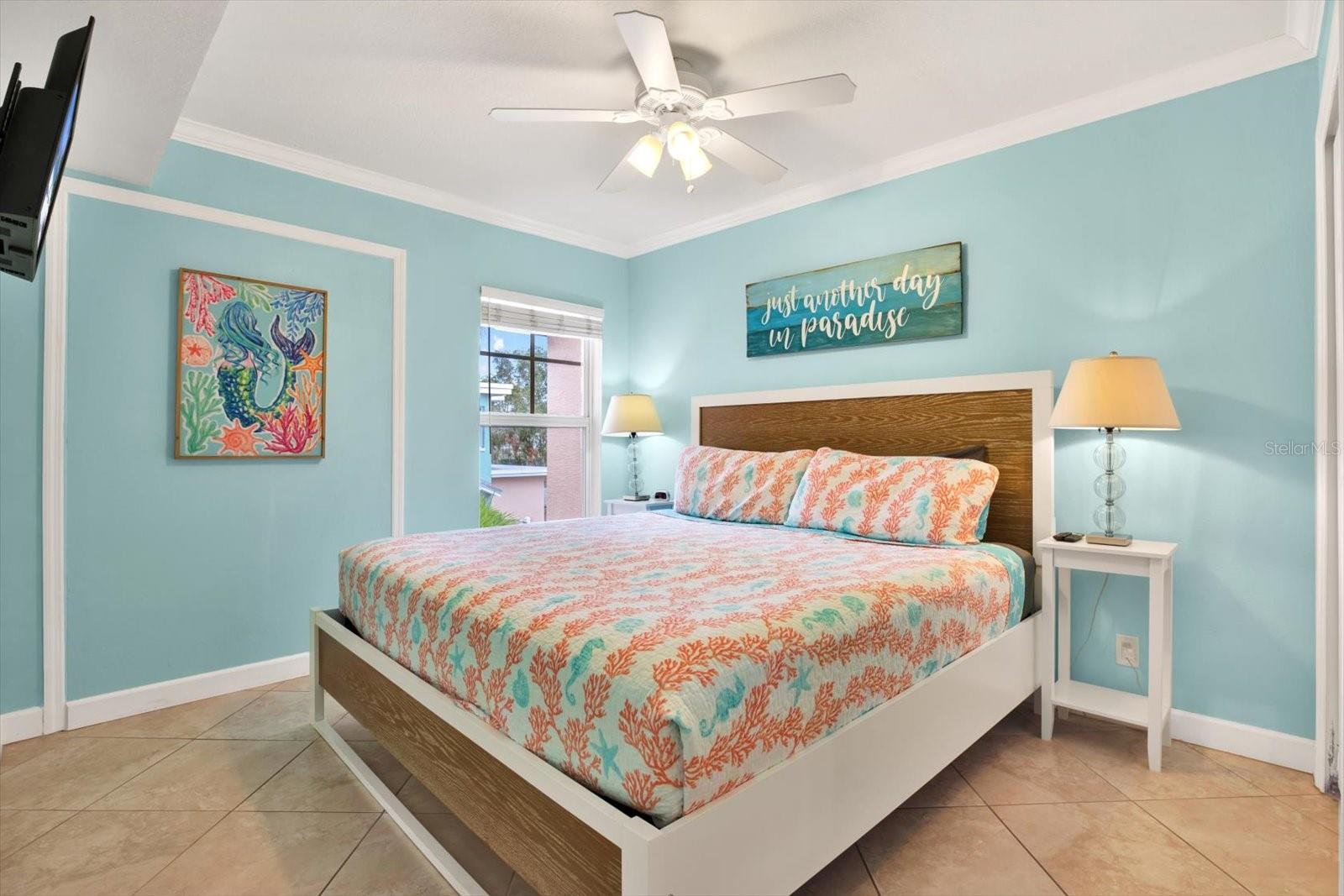 Primary bedroom with natural light!