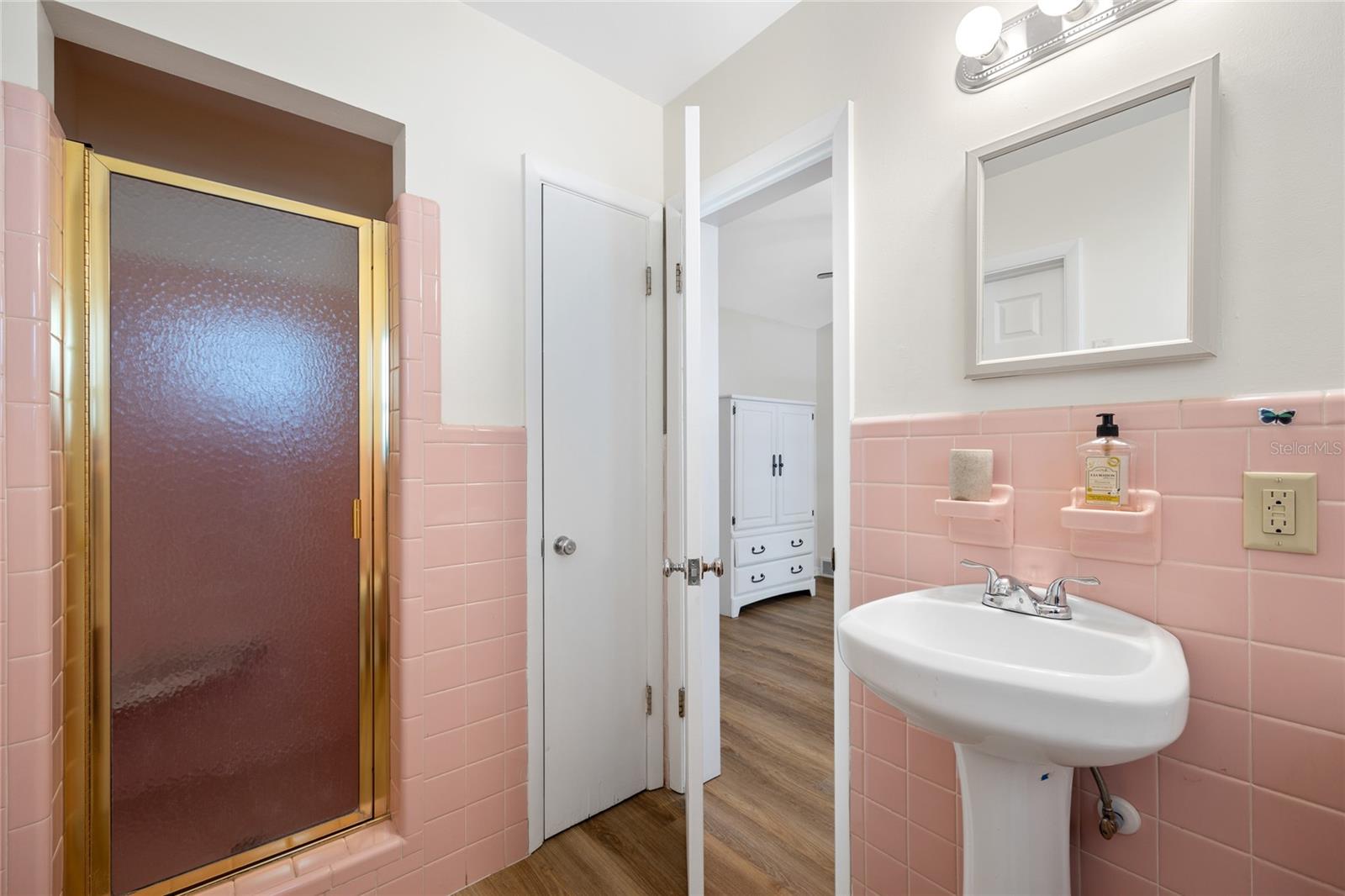 Bathroom #3 has pristine vintage tile.