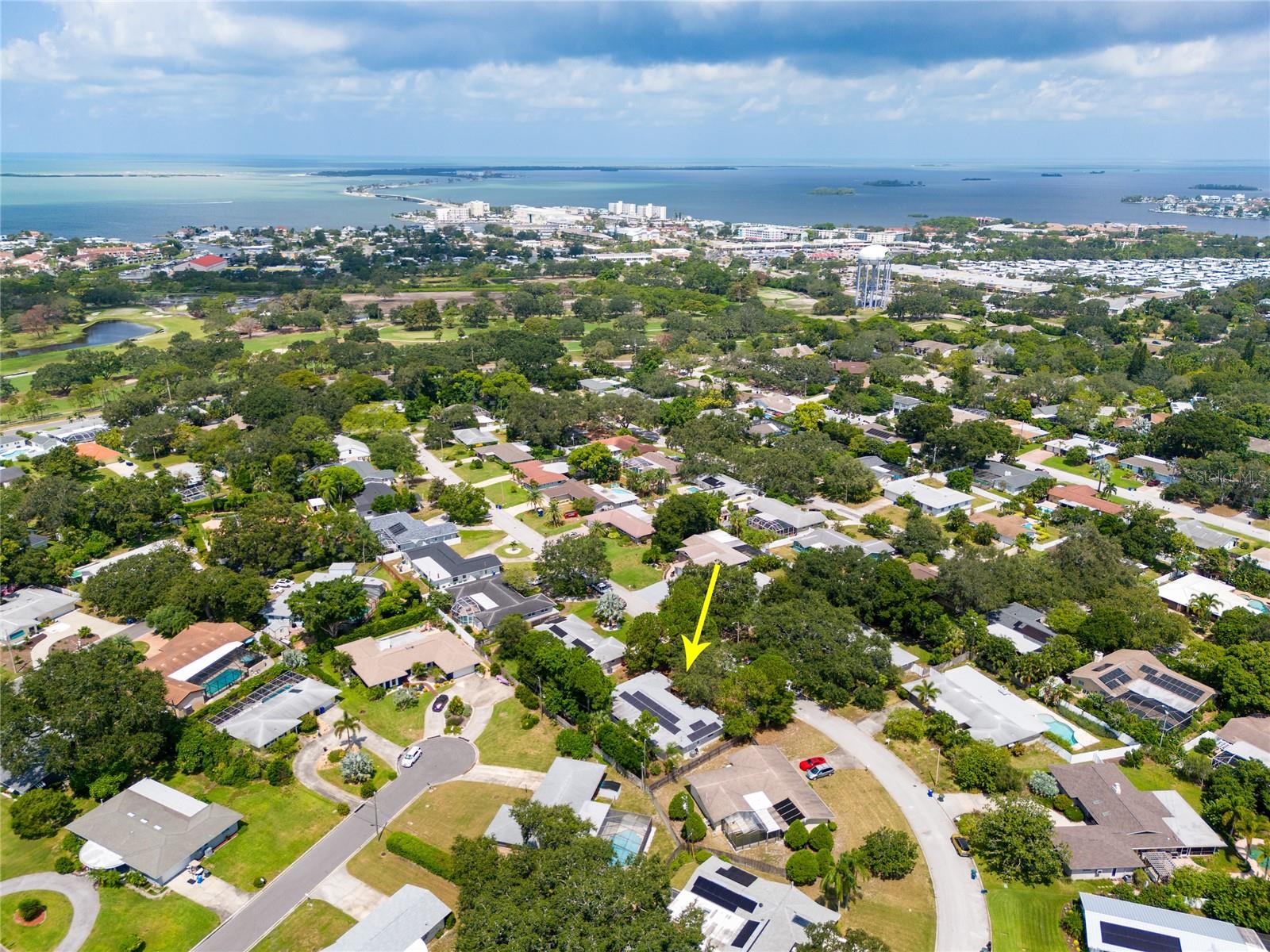 This aerial view shows how close you are to the Dunedin Causeway and the gateway to AWARD winning Honeymoon and Caladesi Islands.    And yet you are NOT in an evacuation zone nor are you in a flood zone where lenders require flood insurance!