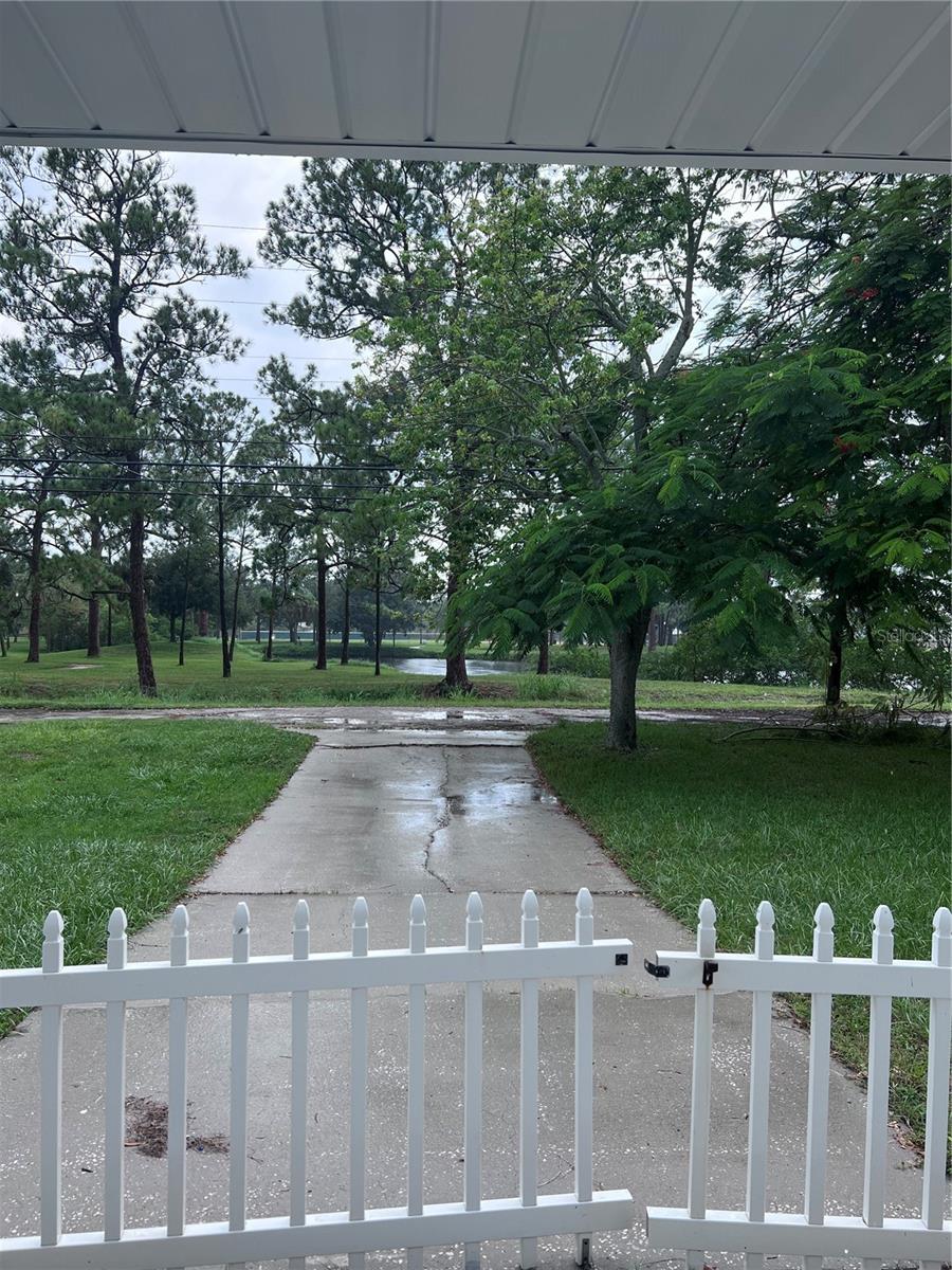 Beautiful pond view of Fossil Park from your backyard