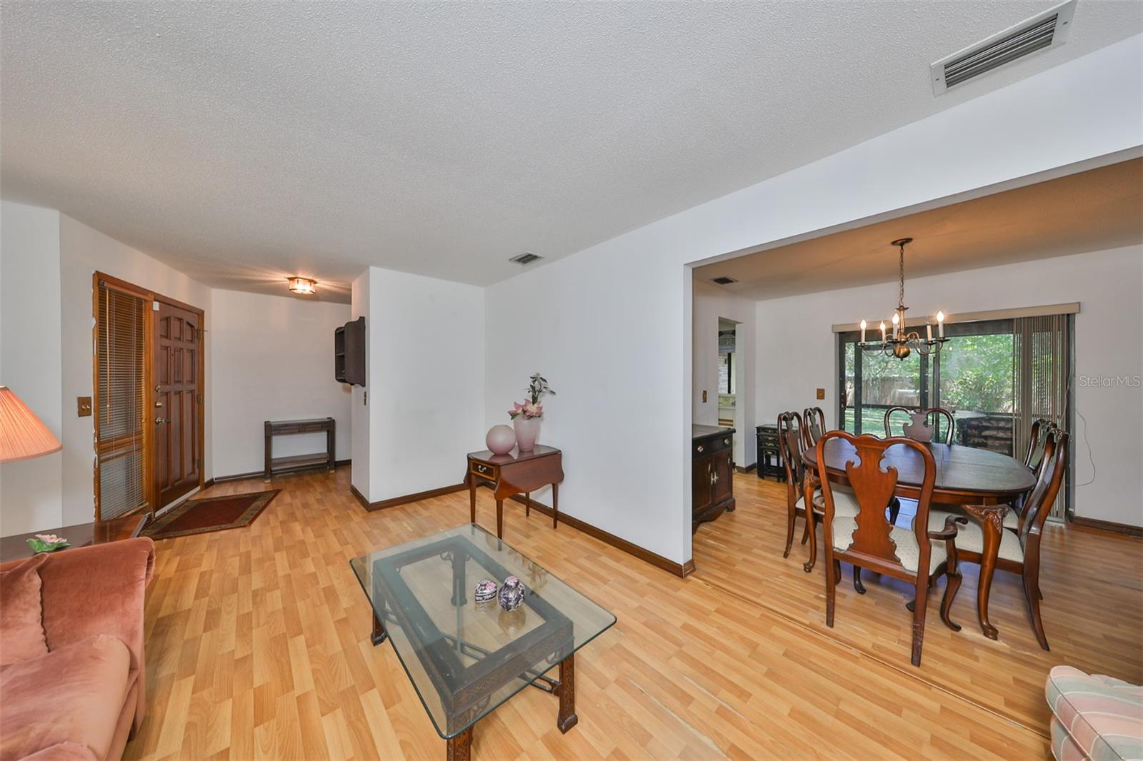 Living Room connects to the Dining room.