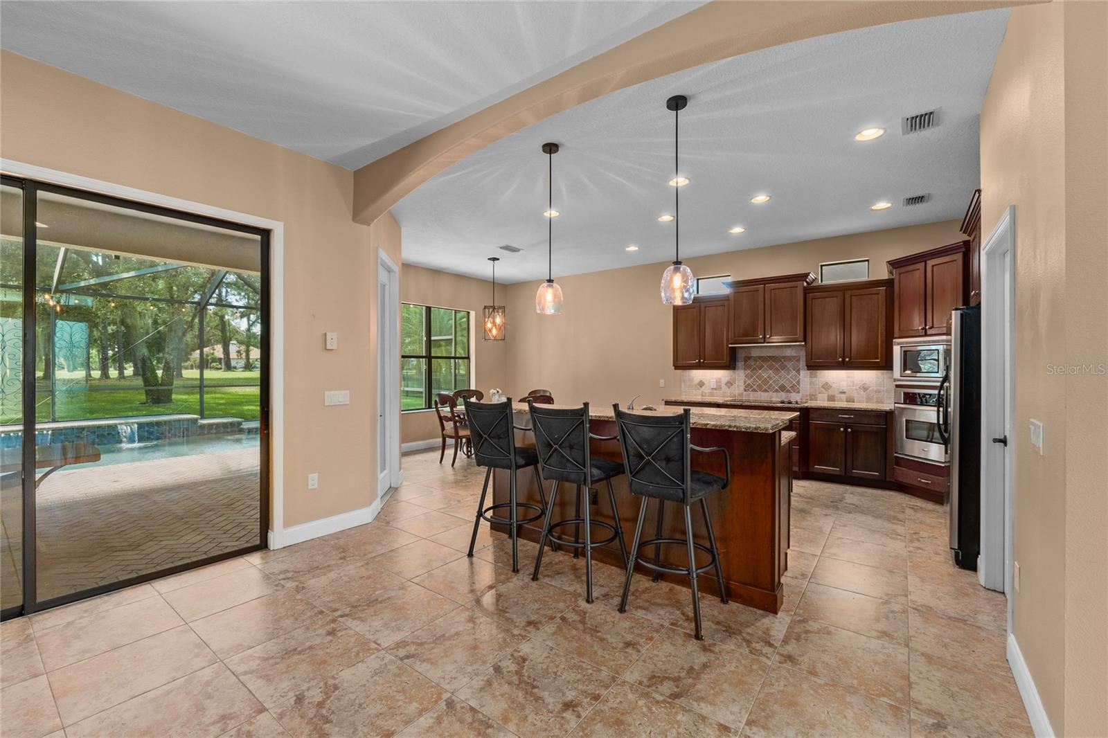 Breakfast Bar at the main Kitchen Island