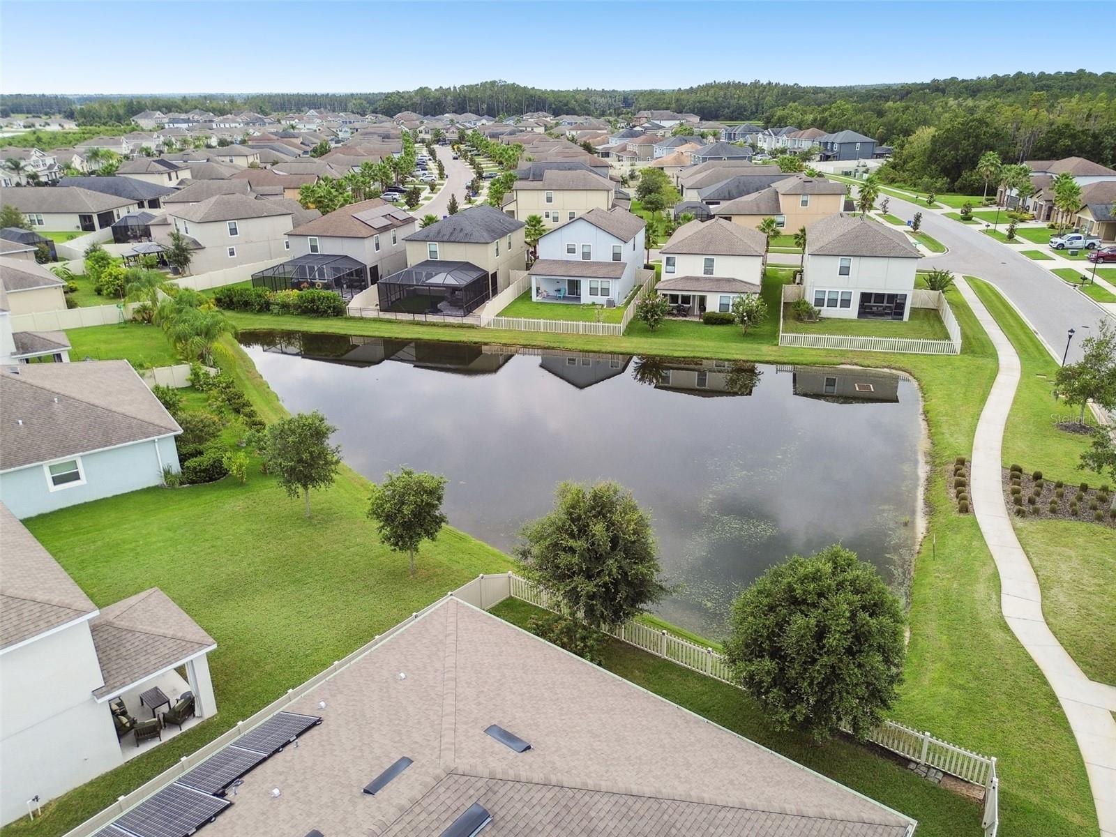 Large pond allows for separation