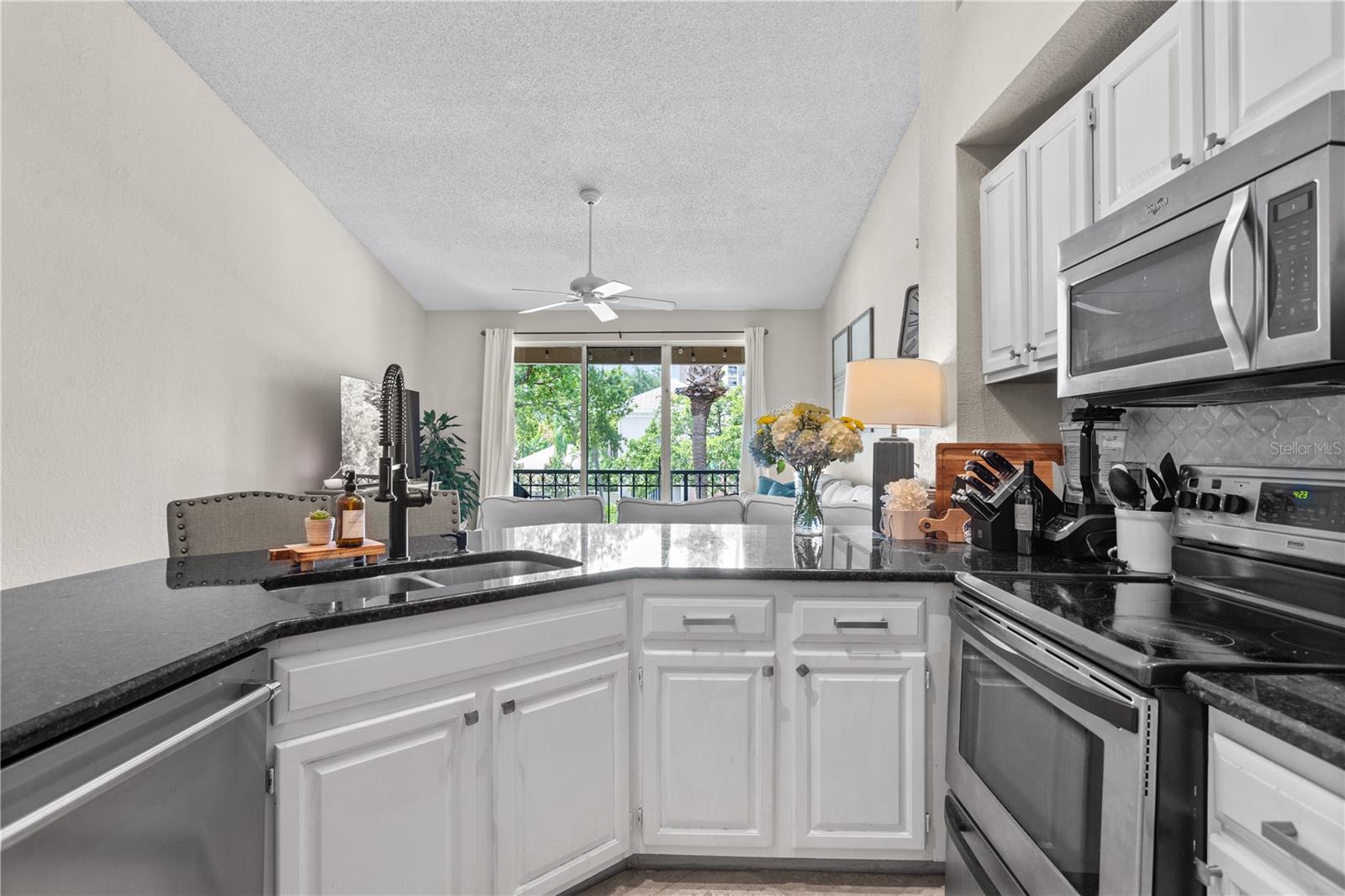 The kitchen is command central. It's a very comfortable floor plan.