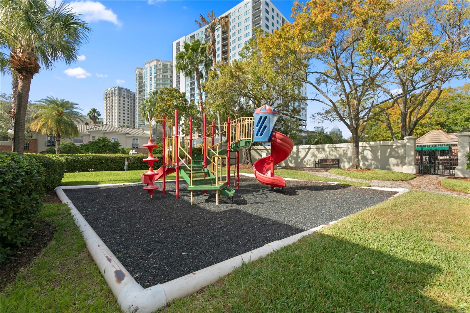 How convenient to have a playground in the neighborhood!