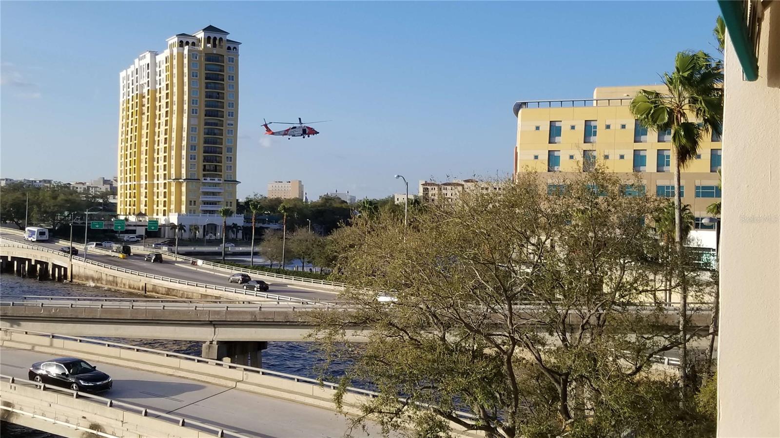 Helicopters landing at TGH