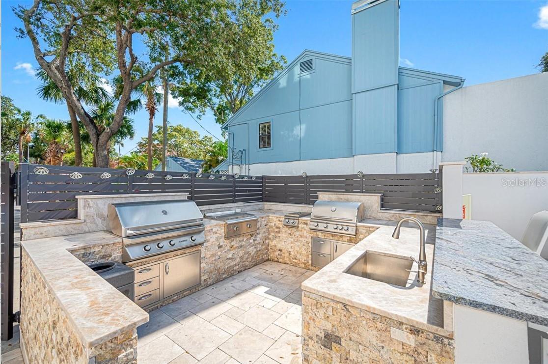 BBQ and outdoor kitchen