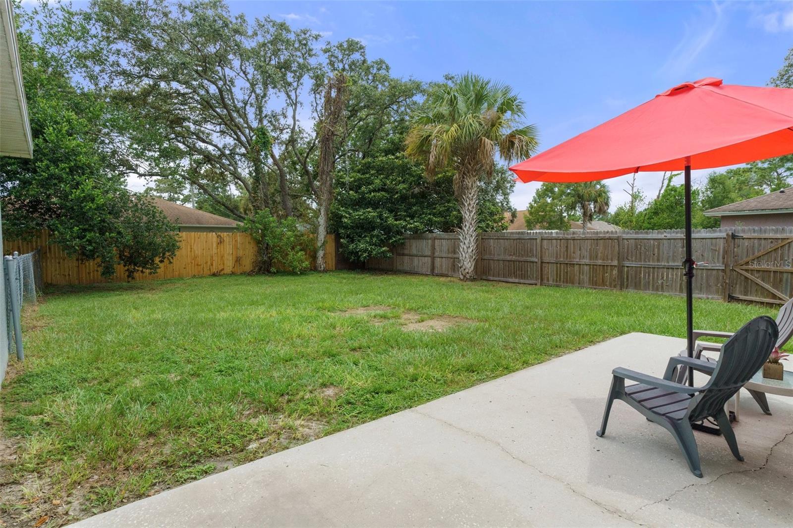 Patio in Backyard