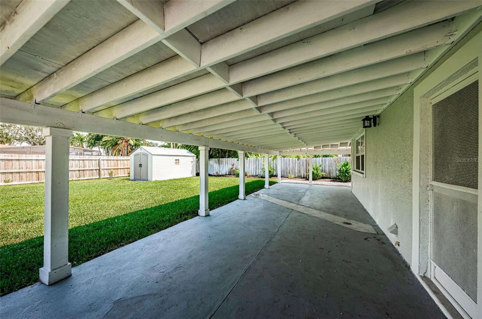 Carport and patio