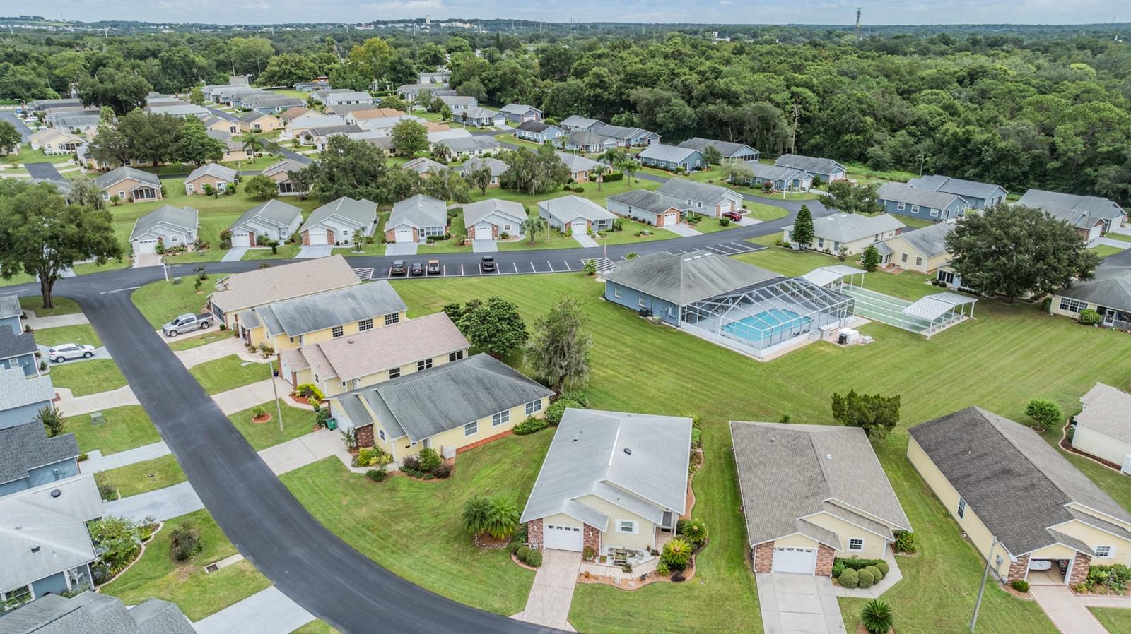 Home in relation to the Clubhouse/Pool