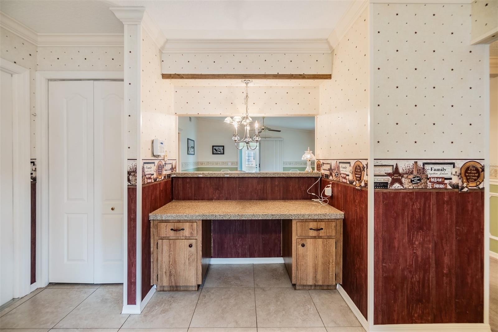 Desk in Kitchen