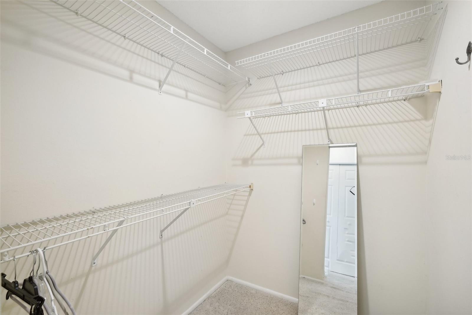 Master closet with shelving