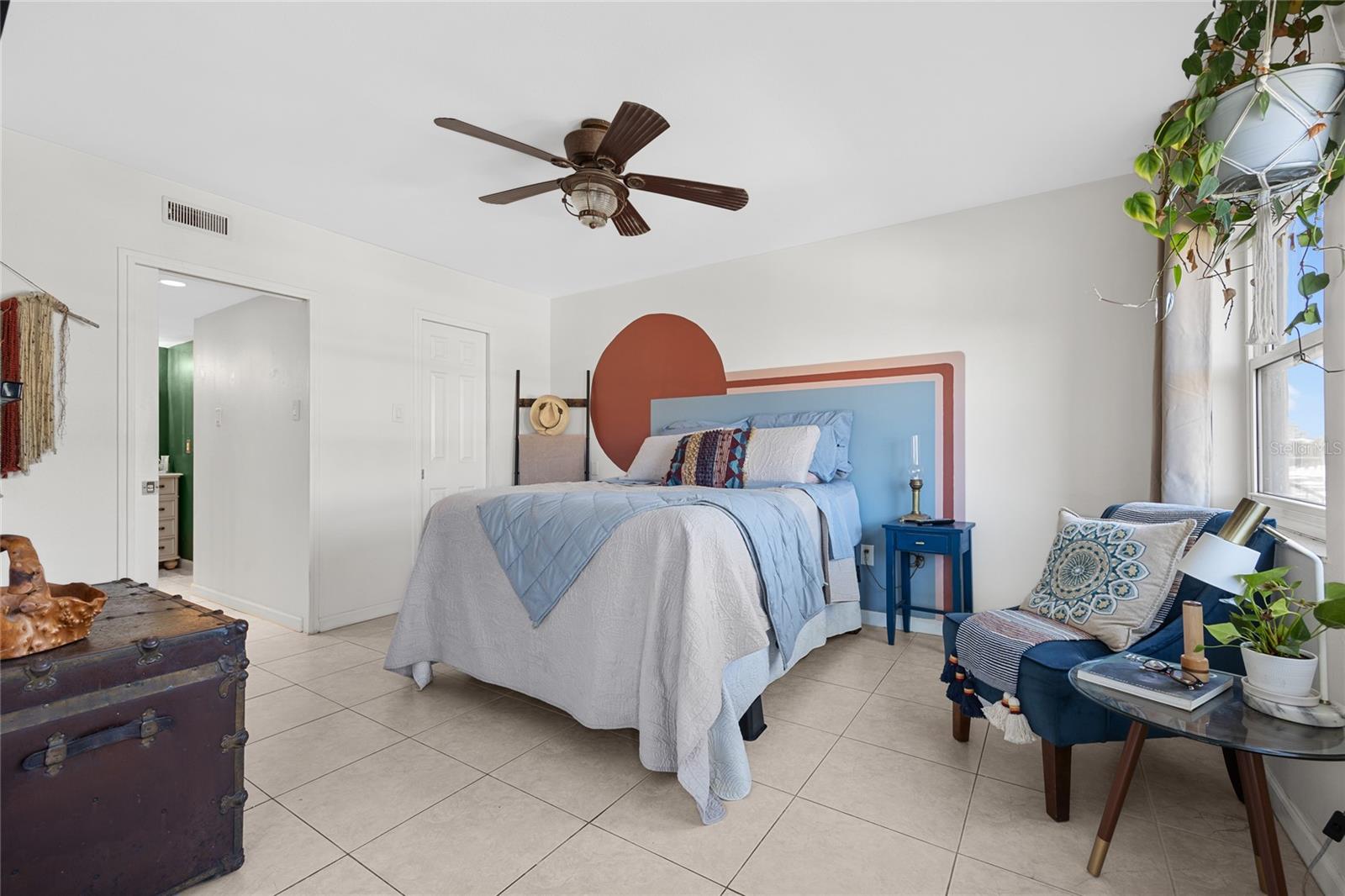 The Primary Bedroom has two closets including a walk in.